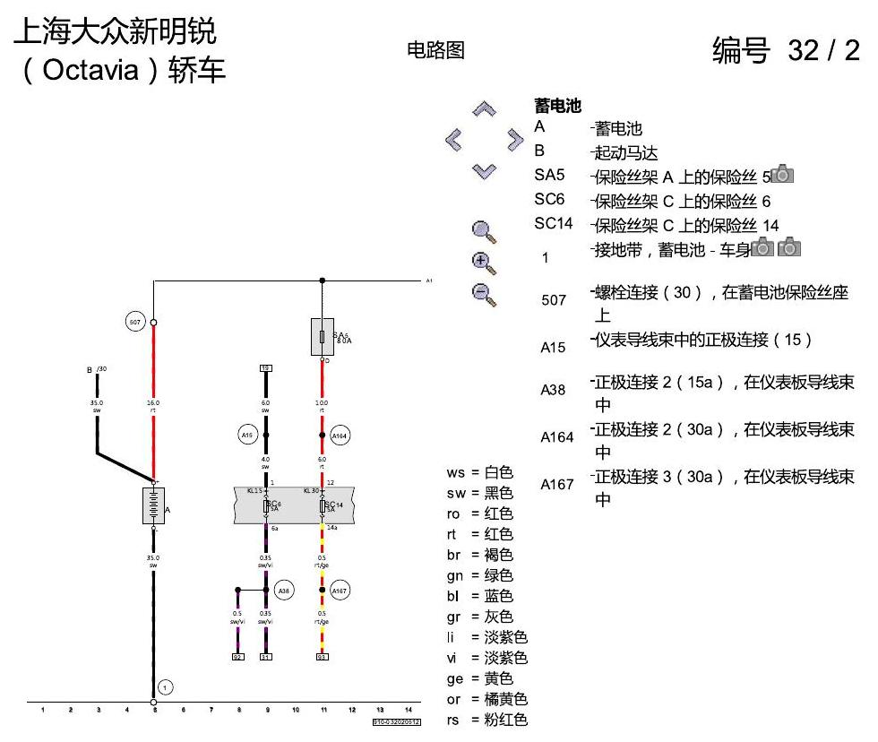 斯柯达明锐 双离合器变速箱 02E 电路图