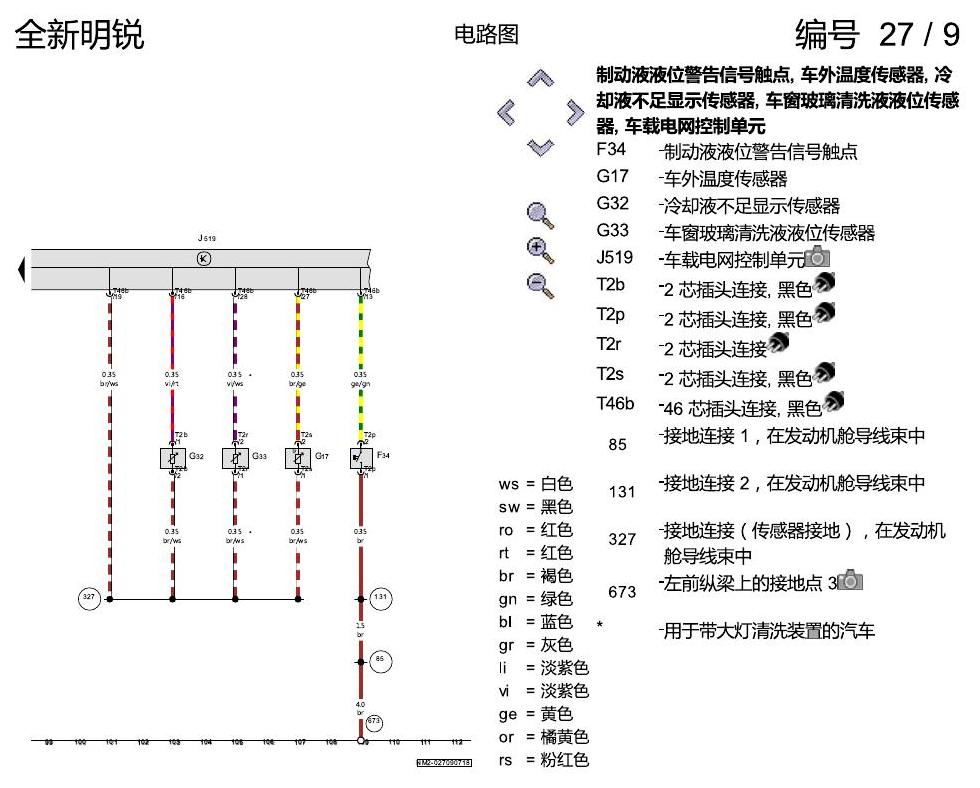 斯柯达明锐 MQB 仪表 电路图