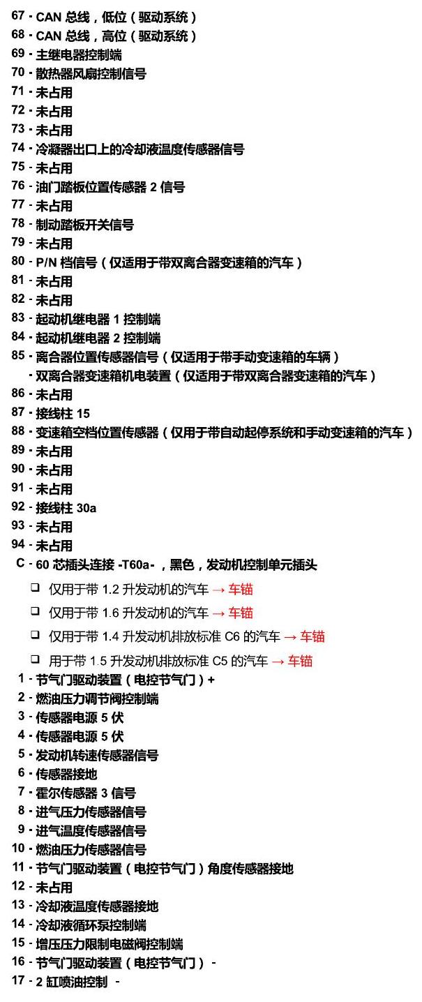 斯柯达明锐 MQB 安装位置 发动机舱内的控制器 电路图