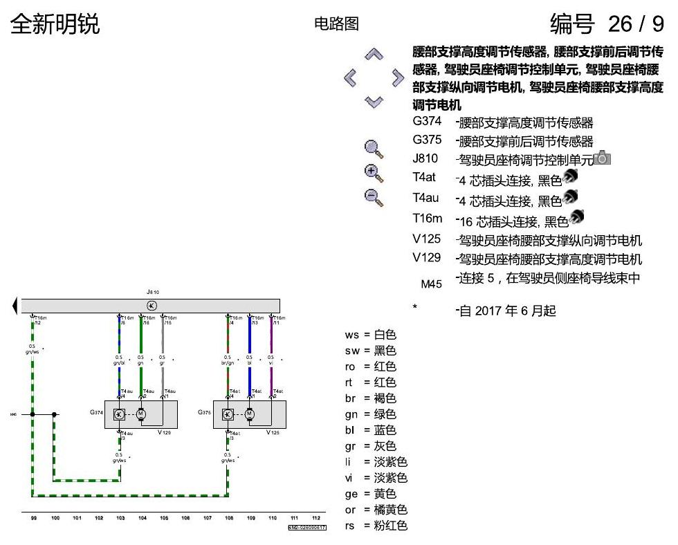 斯柯达明锐 MQB 座椅 带记忆 电路图