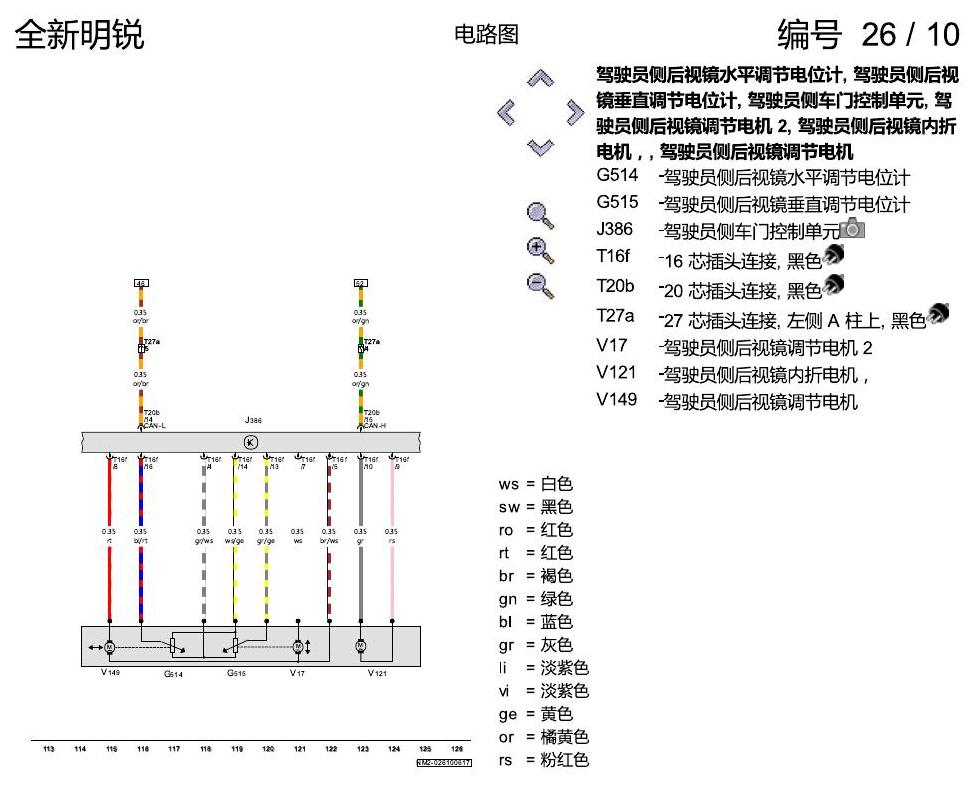 斯柯达明锐 MQB 座椅 带记忆 电路图