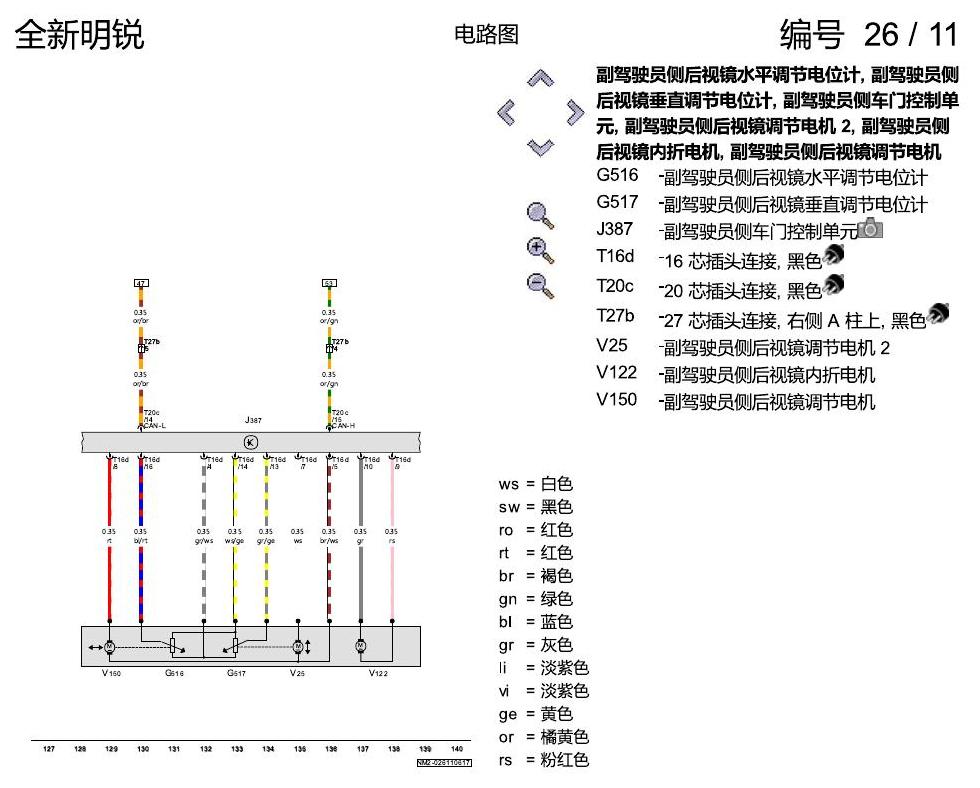 斯柯达明锐 MQB 座椅 带记忆 电路图