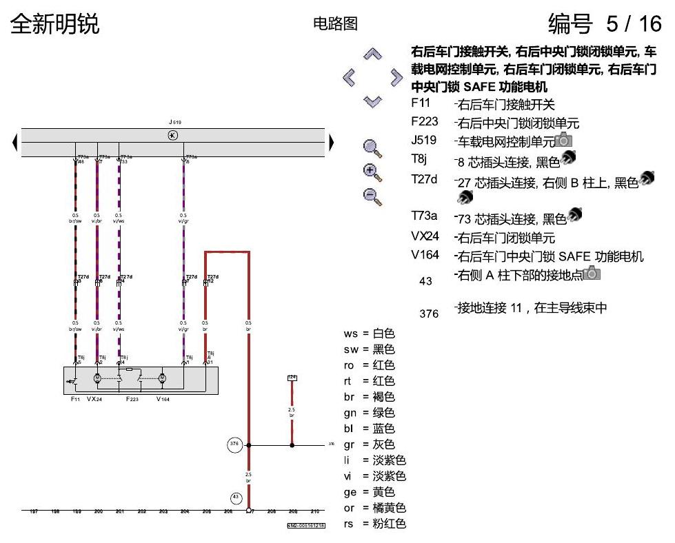 斯柯达明锐 MQB 舒适便捷系统 电路图