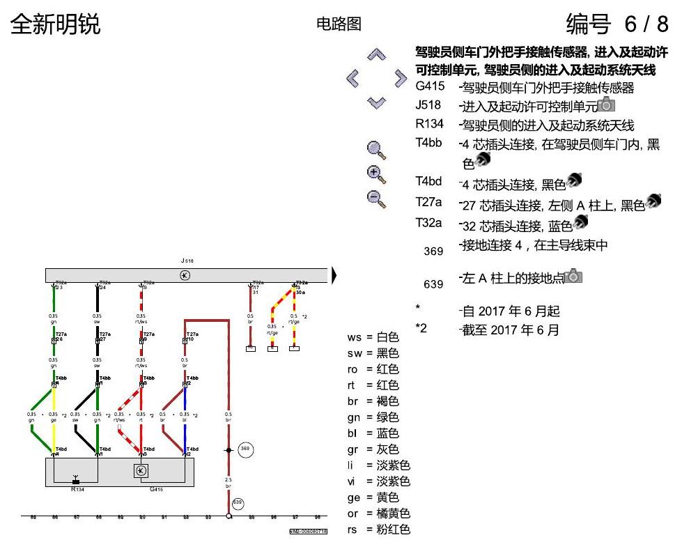斯柯达明锐 MQB 进入及启动许可 电路图