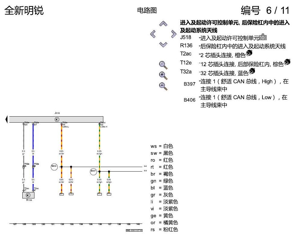 斯柯达明锐 MQB 进入及启动许可 电路图