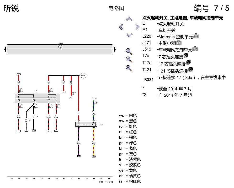 斯柯达昕锐 保险丝配置 电路图