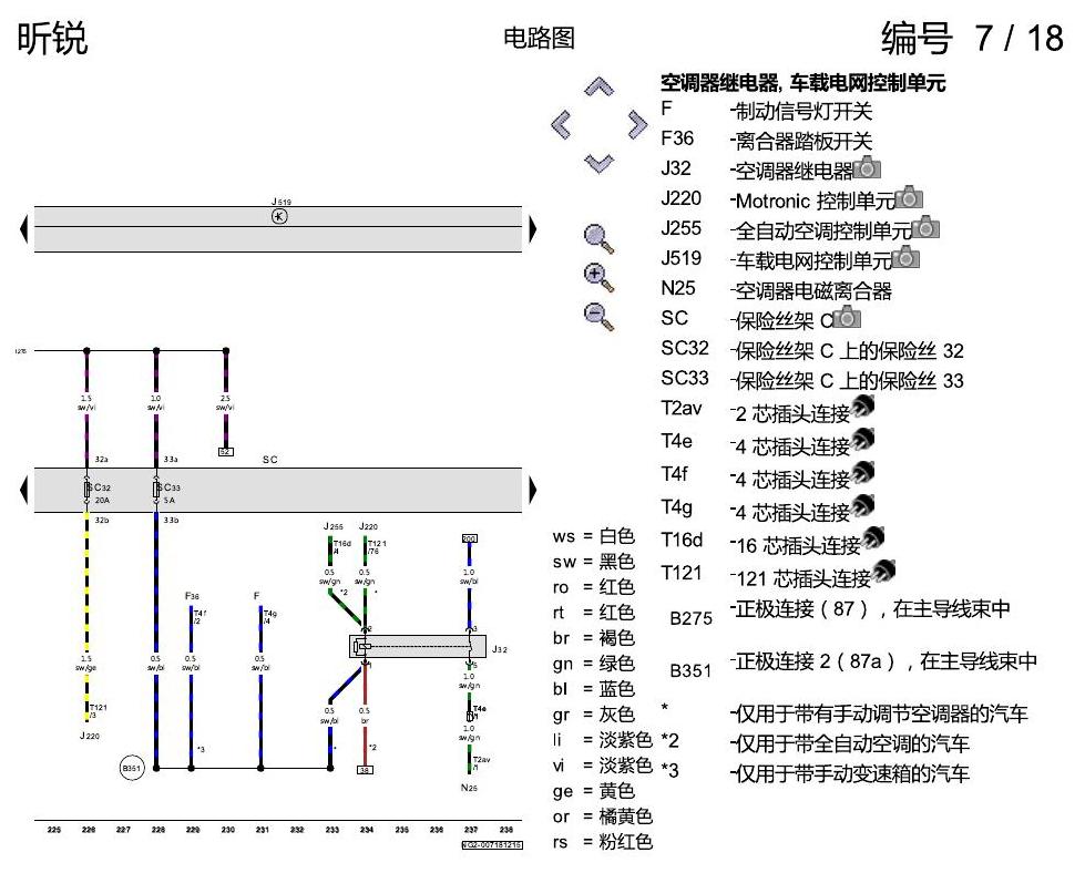 斯柯达昕锐 保险丝配置 电路图