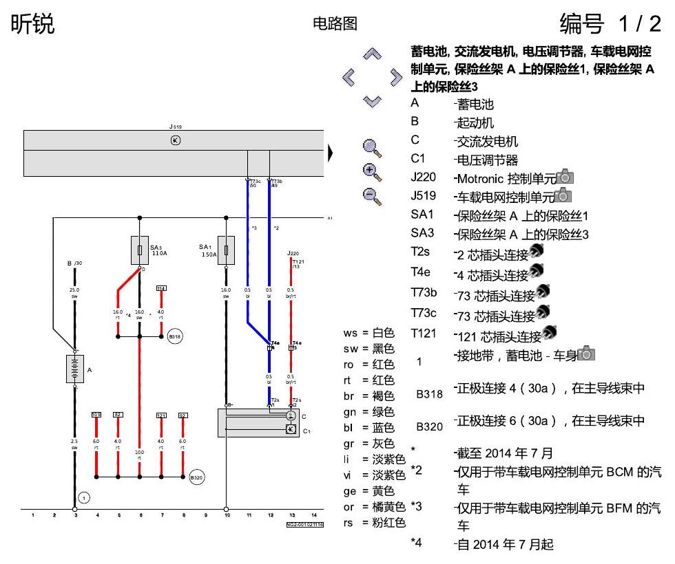 斯柯达昕锐 基本装备 电路图