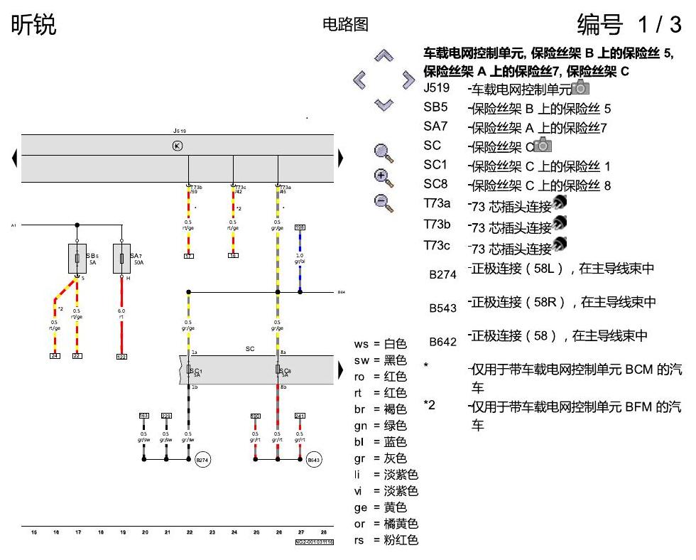 斯柯达昕锐 基本装备 电路图