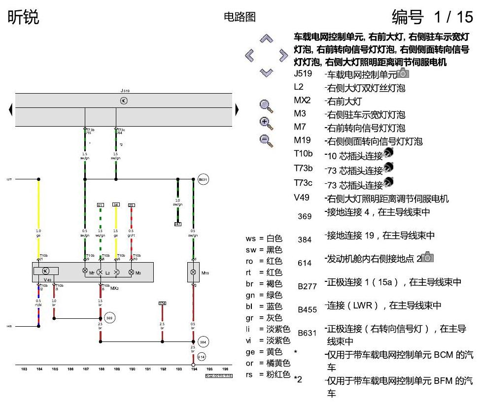 斯柯达昕锐 基本装备 电路图
