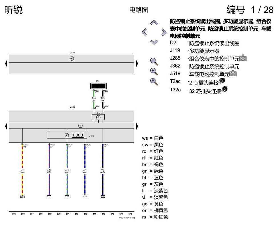 斯柯达昕锐 基本装备 电路图