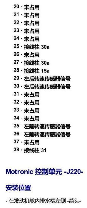 斯柯达昕锐 发动机舱内的控制器 电路图