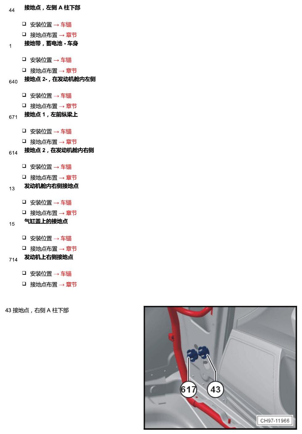 斯柯达昕锐 接地 电路图