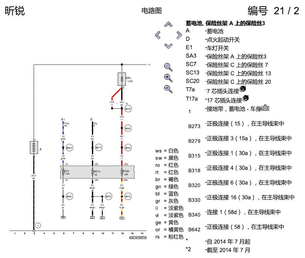 斯柯达昕锐 自动变速箱 2014 电路图