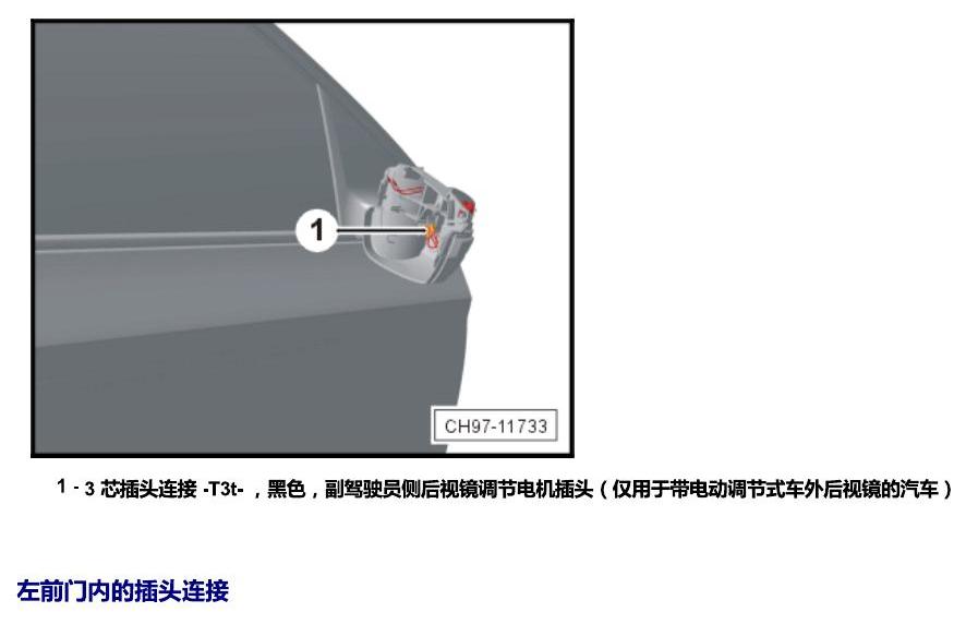 斯柯达晶锐 16后 安装位置 插头 电路图