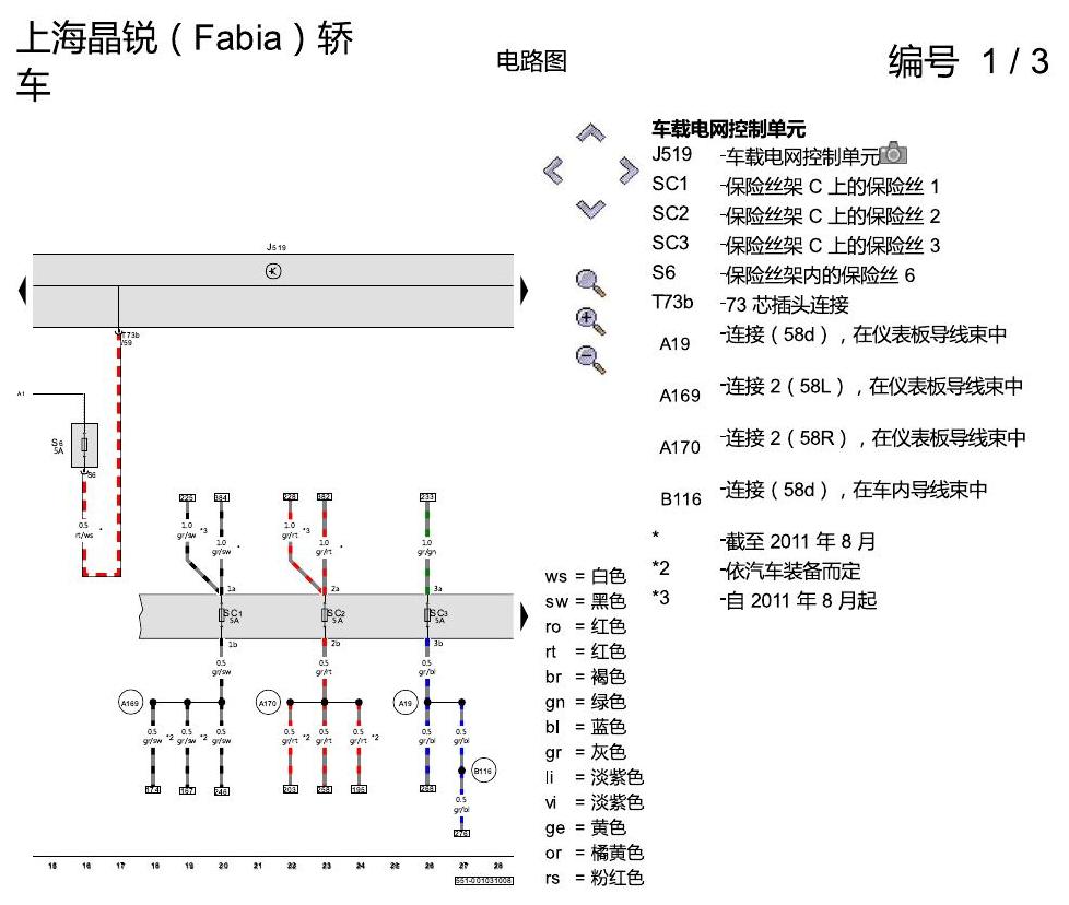 斯柯达晶锐16前 基本装备 电路图