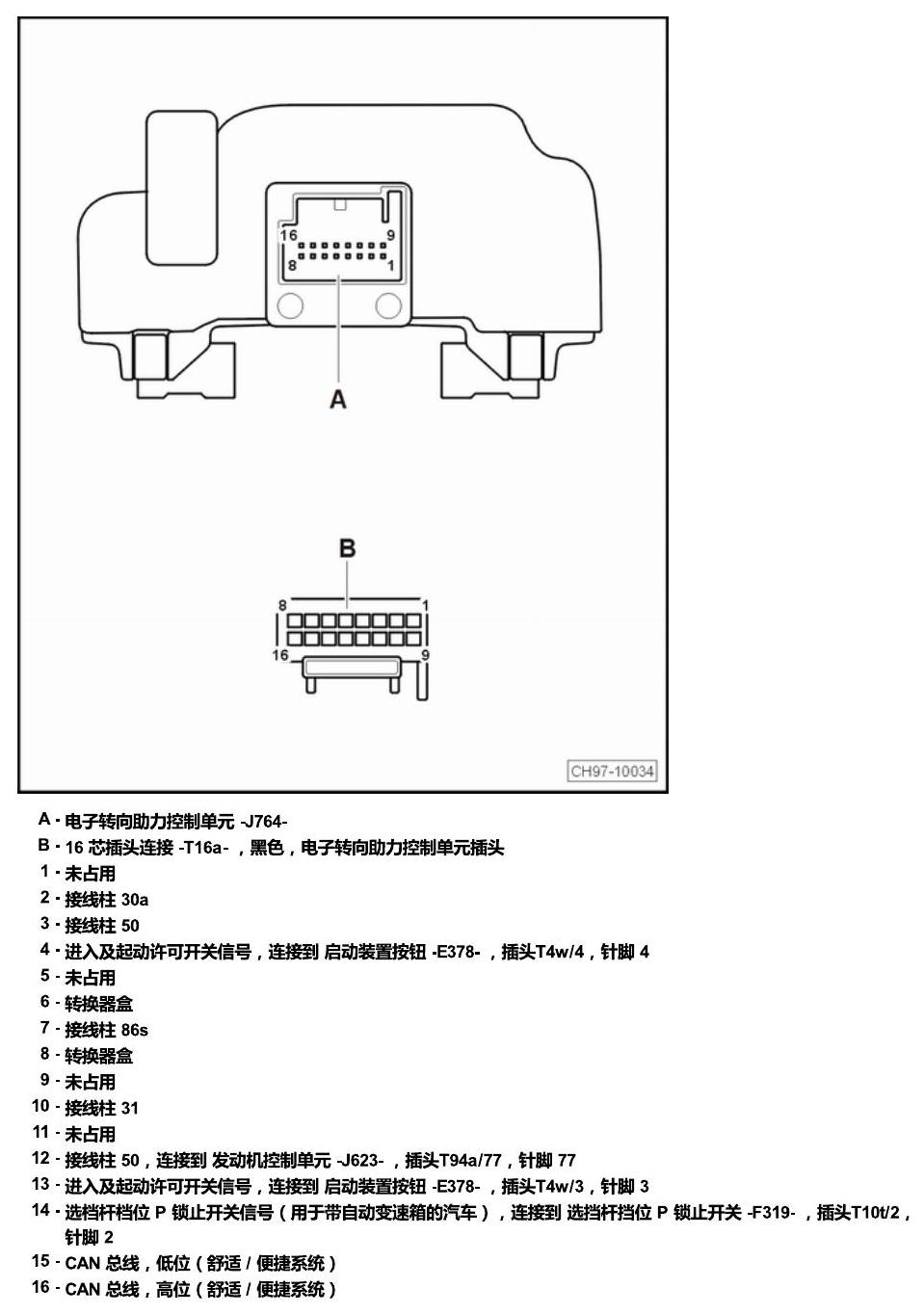 斯柯达柯米克 汽车中部的控制单元 电路图