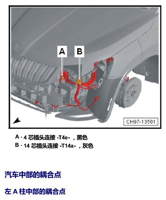 斯柯达柯米克 耦合点 电路图