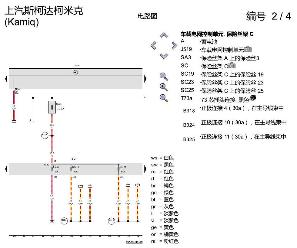 斯柯达柯米克 舒适便捷系统 电路图