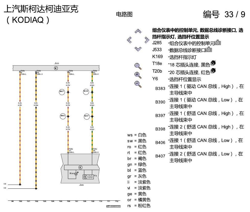 斯柯达科迪亚克 0D9 电路图