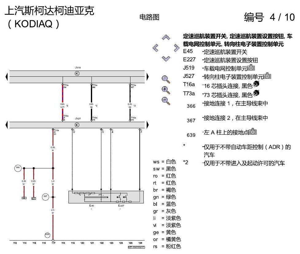 斯柯达科迪亚克 1.8 发动机 CUFA 电路图