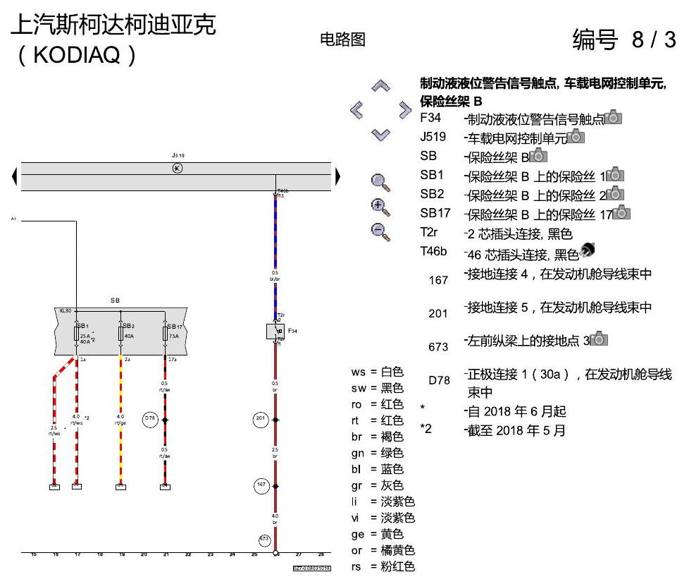 斯柯达科迪亚克 ABS 电路图