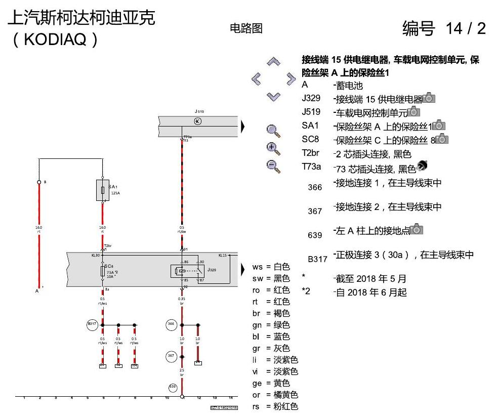 斯柯达科迪亚克 LED 大灯 电路图