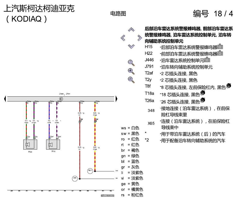 斯柯达科迪亚克 PDC 电路图