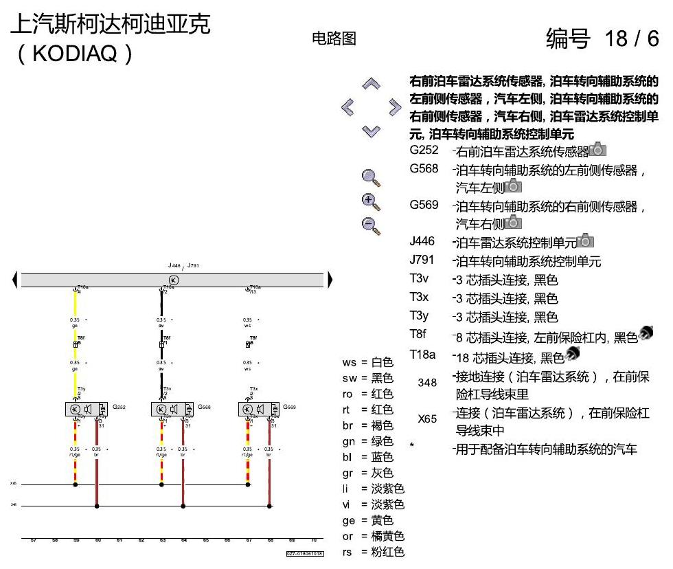 斯柯达科迪亚克 PDC 电路图