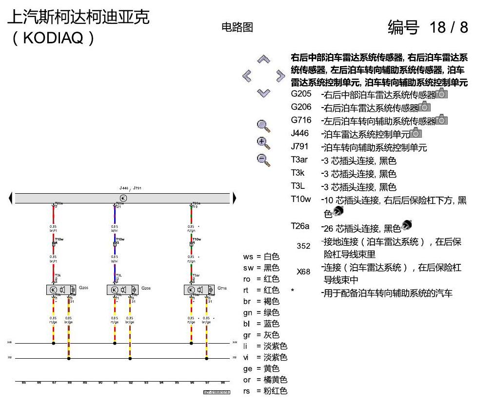 斯柯达科迪亚克 PDC 电路图