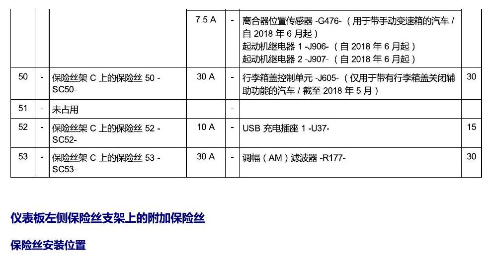 斯柯达科迪亚克 保险丝 电路图