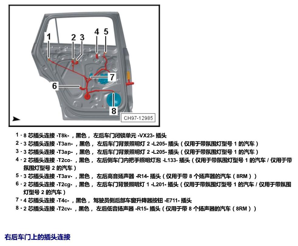 斯柯达科迪亚克 插头 电路图