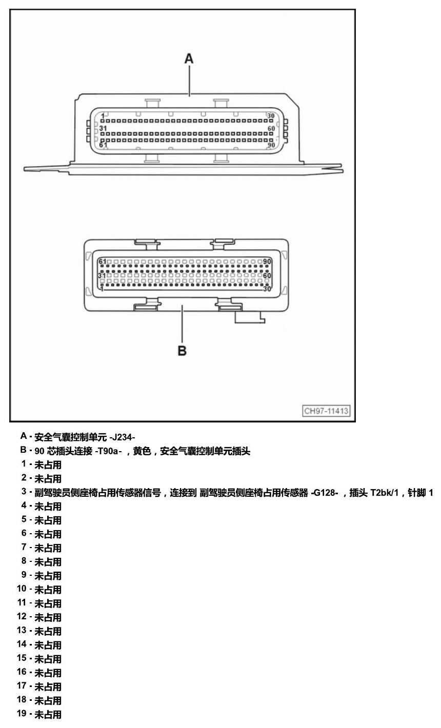 斯柯达科迪亚克 汽车中部的控制单元 电路图