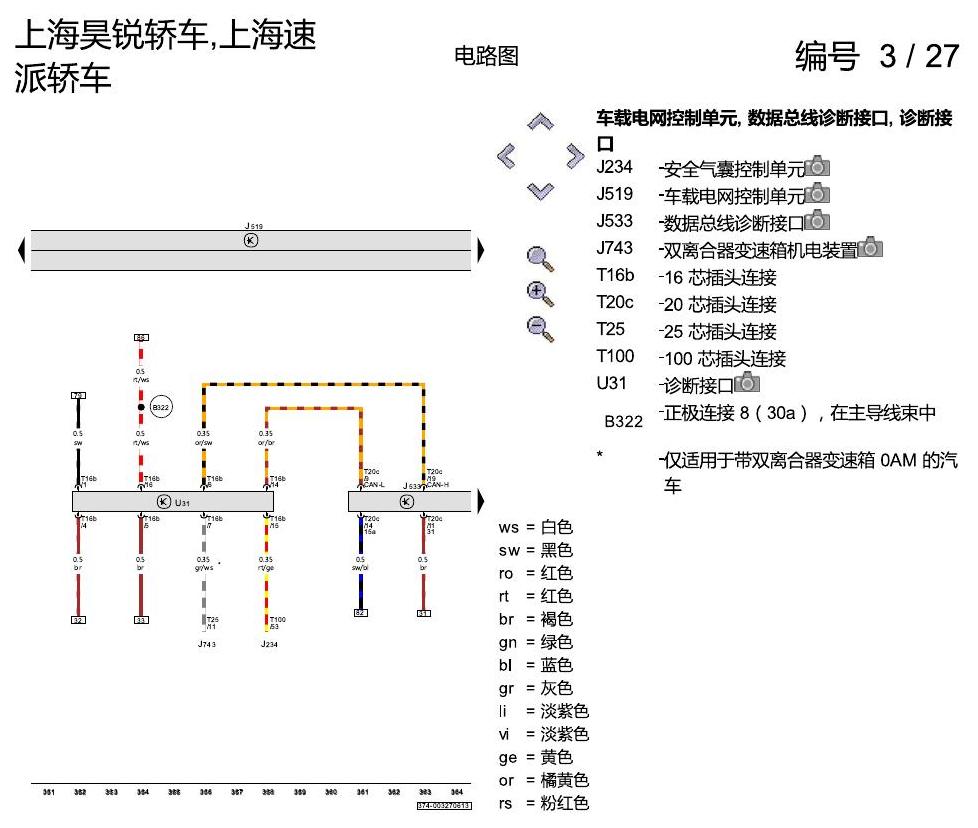 斯柯达速派 1.4 升汽油发动机 , CFBA 电路图
