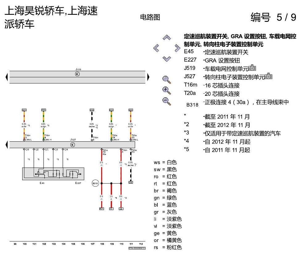 斯柯达速派 1.8 发动机 CEAA 电路图
