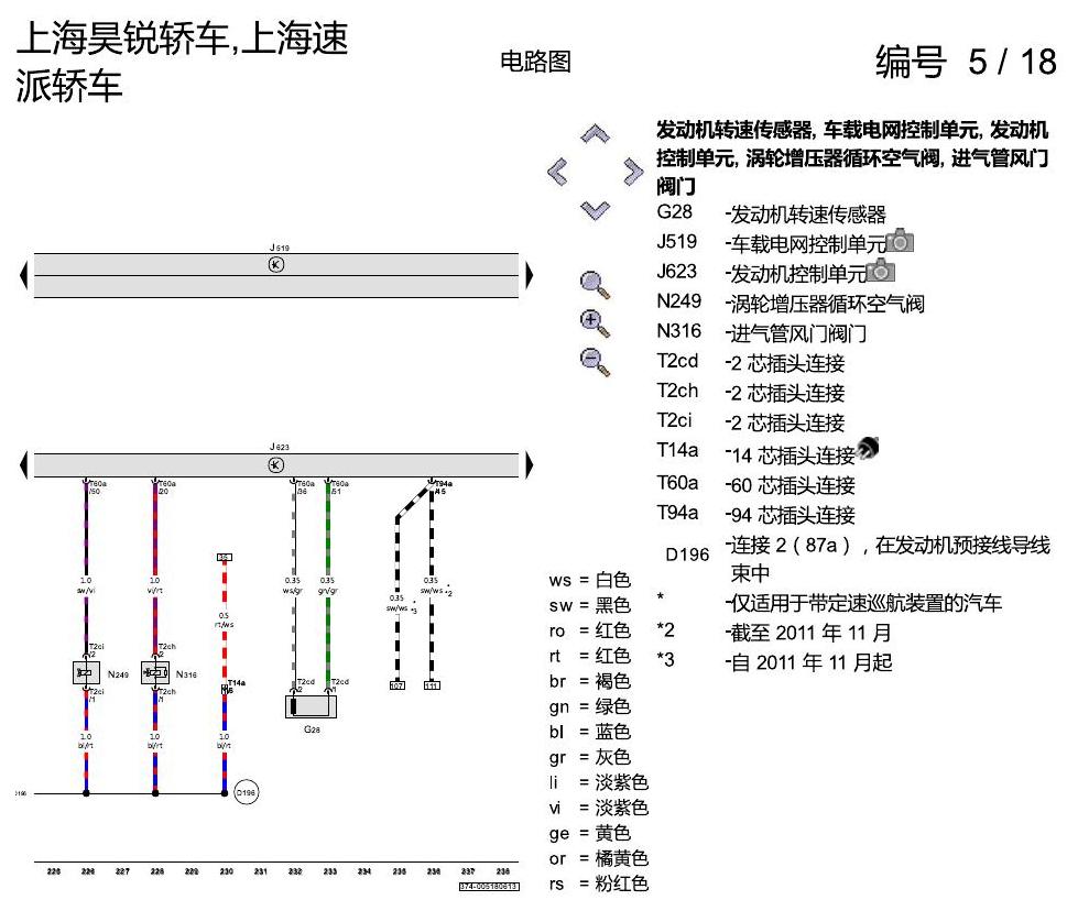 斯柯达速派 1.8 发动机 CEAA 电路图