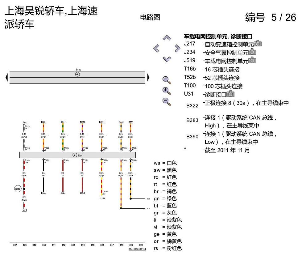 斯柯达速派 1.8 发动机 CEAA 电路图