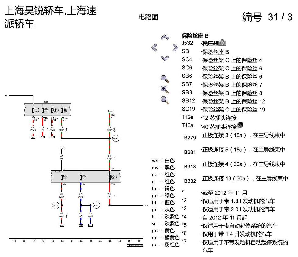 斯柯达速派 仪表板 电路图