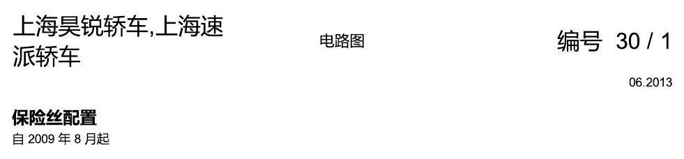 斯柯达速派 保险丝配置 电路图