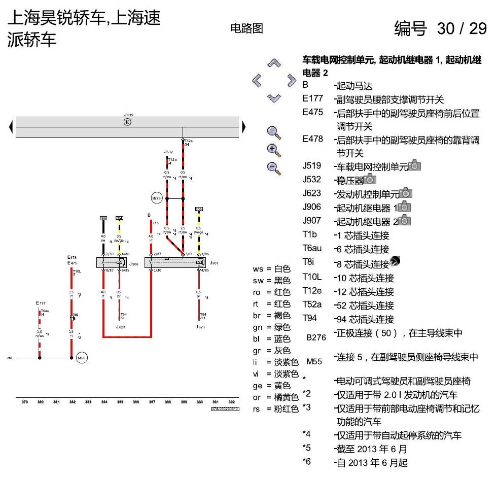 斯柯达速派 保险丝配置 电路图