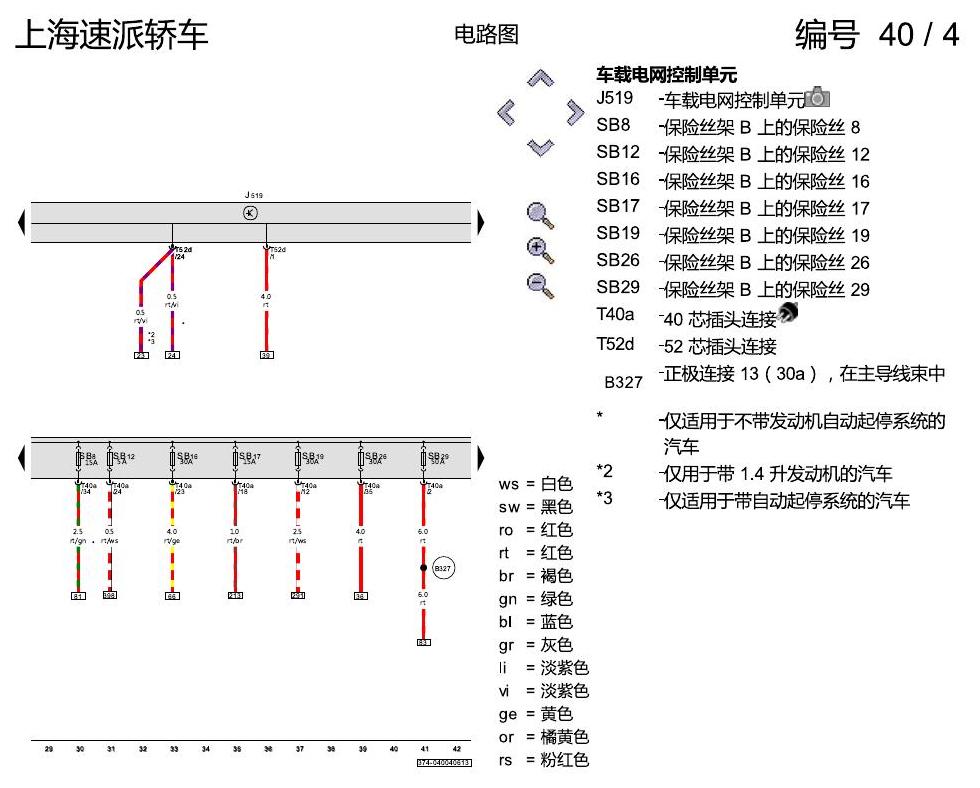 斯柯达速派 基本装备 电路图