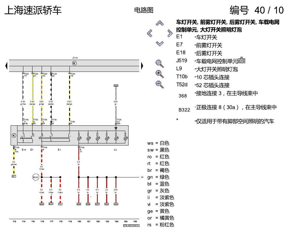 斯柯达速派 基本装备 电路图