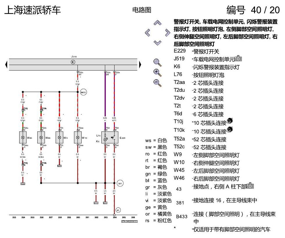 斯柯达速派 基本装备 电路图