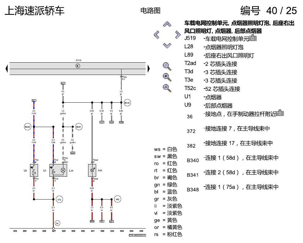 斯柯达速派 基本装备 电路图