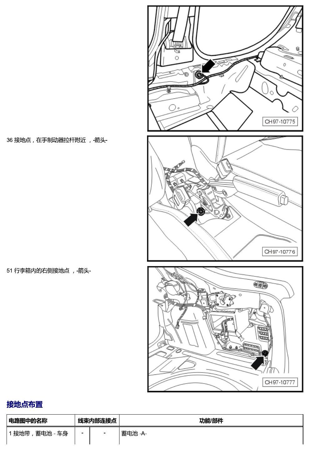斯柯达速派 接地点 电路图