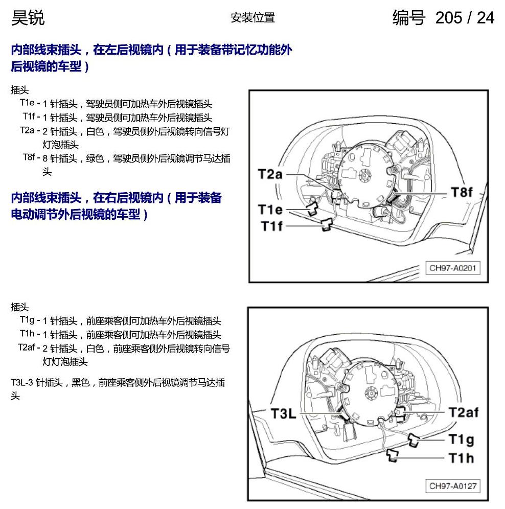 斯柯达速派 插头安装位置 电路图