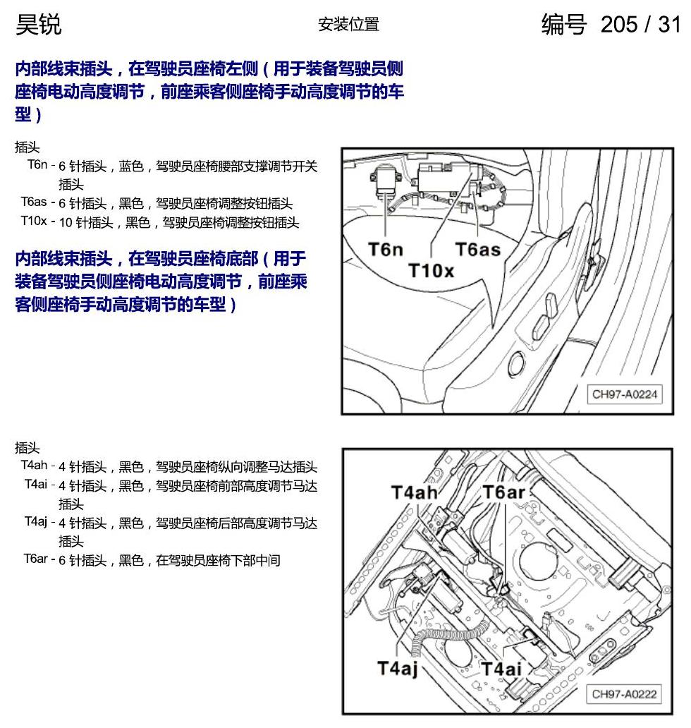斯柯达速派 插头安装位置 电路图