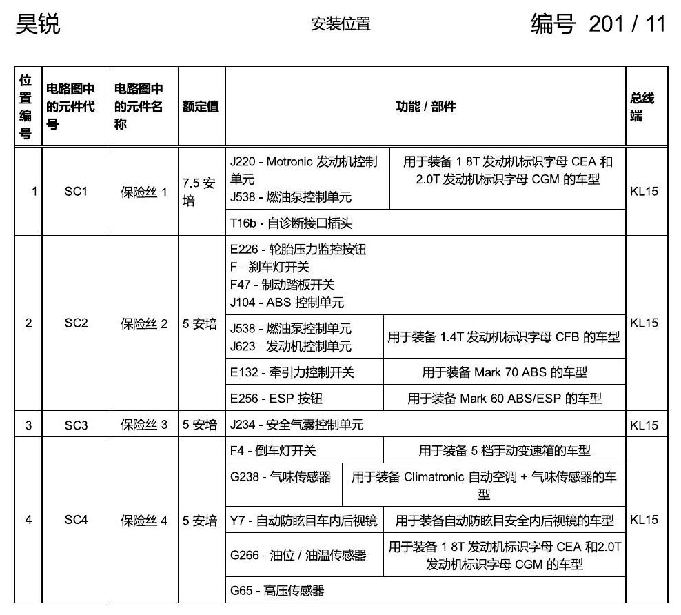 斯柯达速派 继电器 电路图
