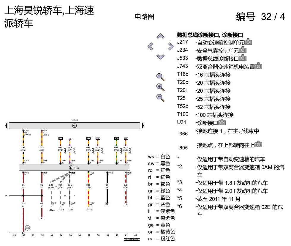 斯柯达速派 驱动系统 CAN 总线联网,便捷系统和信息娱乐系统 电路图