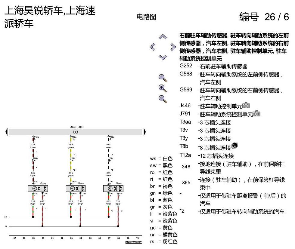 斯柯达速派 驻车距离报警(PDC) 电路图